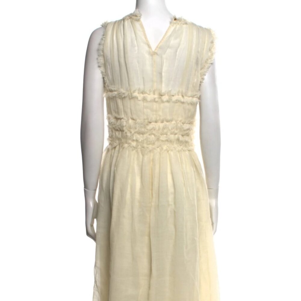 NWOT ULLA JOHNSON Wool Aberdeen Midi in Alabaster M $620 - Picture 10 of 11